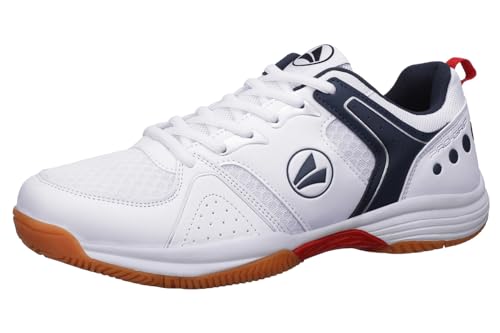 JAKO Unisex J-MS AD Court Sportschuh, White/dk Navy, 42 EU