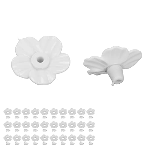 Hummingbird Feeder Flowers, Multicolor Unique Shape Bird Feeder Replacement Flowers for Home white