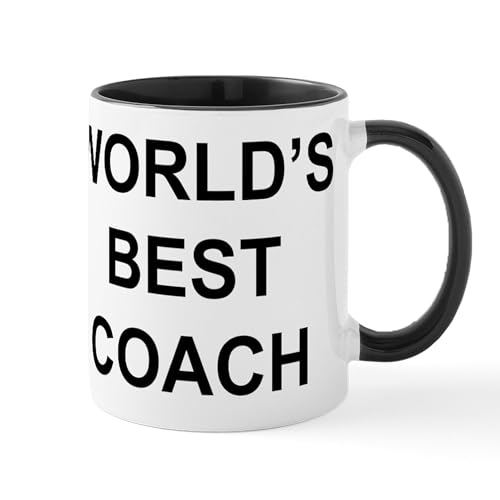 Taza de cerámica de 11 oz Worlds Best Coach miniatura 1