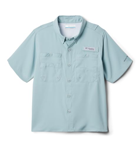 Columbia Boys PFG Tamiami Short Sleeve Shirt, Crushed Blue, X-Large