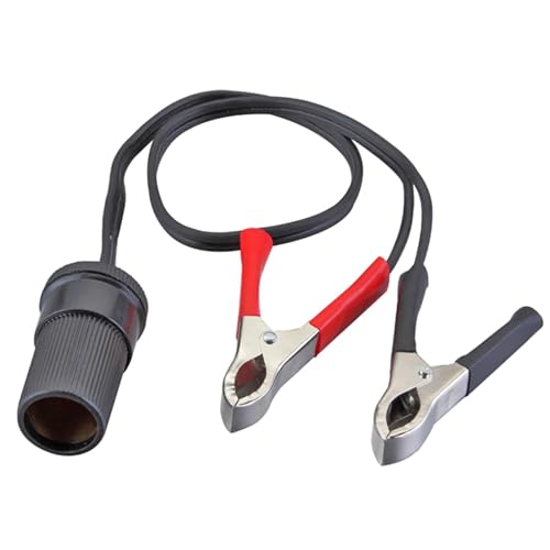Abrazaderas de batería a encendedores Adapte: clips de batería, pinzas de, cable de extensión para encendedor de coche, seguro de 30 A, pinzas de con cable de extensión de 32 cm