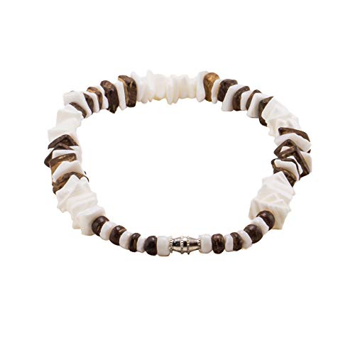 BlueRica 2 Piece Set ~ Puka Chip Shells & Brown Coconut Chips Necklace & Anklet4