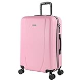 ITACA - Maleta Mediana 55x40x20 de Viaje rígidas Trolley con 4 Ruedas Dobles para Avion Ligera Equipaje de Mano candado de combinación., Rosa