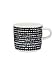 Produktbild Marimekko - Oiva/Siirtolapuutarha - Kaffeetasse - Weiß/Schwarz/Räsymatto - Ø7,5xH7cm - 2 dl