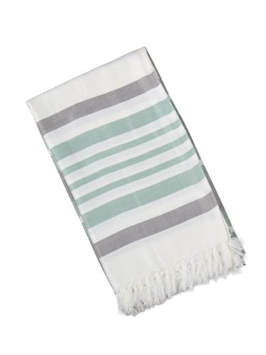 Image of RAMRAJ COTTON Unisex Bamboo Bath Towel ST (Green 3)|Towel Size:83x160cm