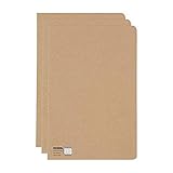 Travel Diary Notebook ,3 Pack A5 Brown Kraft Paper Soft Cover Journals ,60 Pages, 30 Sheets,...