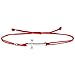 Produktbild Wind Passion Maritim Glücksbringer Knoten Schnur Stoffarmband, Rot Freundschaft Kreuzarmband für Damen, Herren, Mädchen