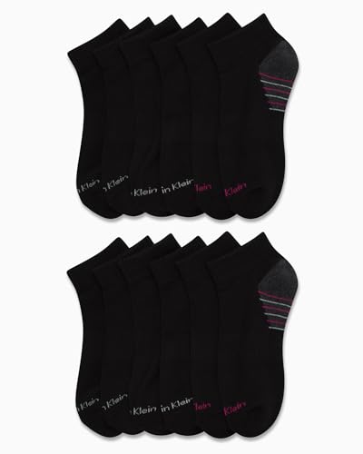 Calvin Klein Womens Quarter Socks - 12 Pack Cushioned Athletic Ankle Socks for Women for Sports and Running (Sizes: 4-10)2