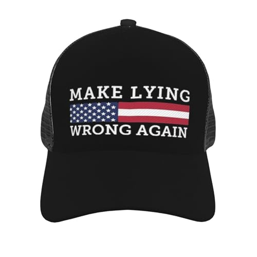 Make Lying Wrong Again Unisex Mesh Baseball Caps - Classic Adjustable Hat3