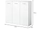 Germania Schuhschrank 3523-84 GW-Adana, mit Hochglanz-Fronten, in Weiß, 134 x 120 x 36 cm (BxHxT)