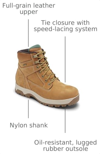 Image of Dunham mens 8000 Works 6 in Plain Toe Waterproof Boot