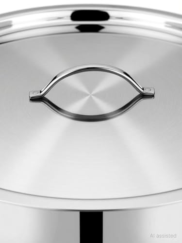 Image of Bhalaria Triply Stainless Steel Kadhai with Lid & Handle 28cm 4 Litre |Induction Base Heavy Gauge 3 Layer Body | Deep Fry Pan Wok for Sabzi, Curry & Frying| Food Grade |Gas Compatible |Dishwasher Safe