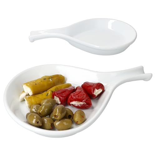 MamboCat 2er Set STABIL Antipasti-Löffel I Porzellan-Servierlöffel I 30 cm lang I ideal zum Anrichten & Servieren von Tapas, Fingerfood, Obst UVM....