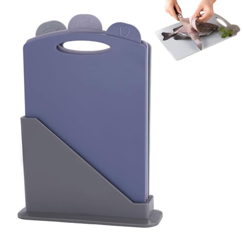 Tabla de cortar Index, juego de 3 tablas de cortar, tabla de cortar flexibles con iconos de alimentos para el hogar, cocina, restaurante, hotel, camping
