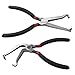 Mapleza 2Pcs Electrical Disconnect Pliers Fit Push-Piece Plug Disconnect, Fuel Line Gasoline Clamping Plier for Automotive Repair (1*Straight&1 * 60°Bend Pliers)