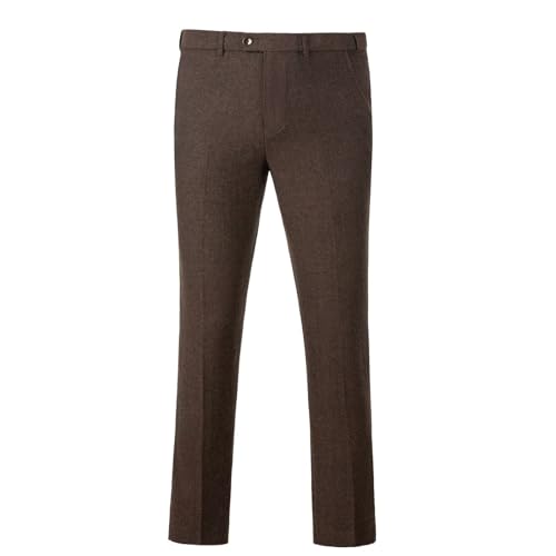 Boys Tweed Pants Wool Blend Herringbone Slim Fit Toddler Kids School Uniform Trousers Homecoming