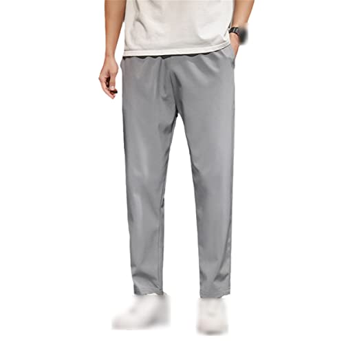 Pantalon printemps automne homme coupe lâche en soie glacée fine