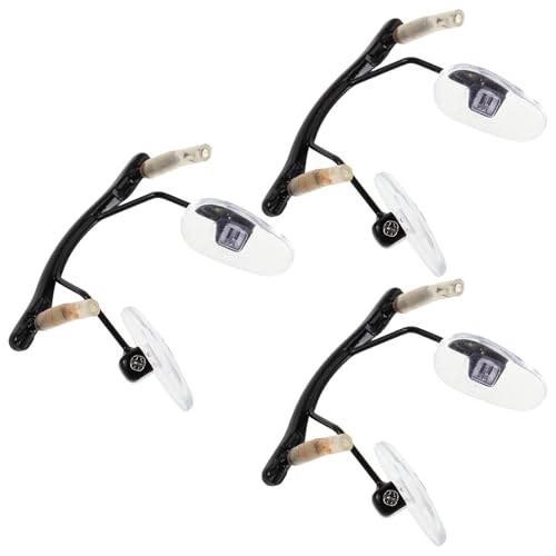 ARTIBETTER Kit Réparation Pont de Nez Lunettes sans Monture 3 Pièces Noir Support Plaquettes Nasales Souples Remplacement Accessoires Confort Vision Optimale Usage Quotidien