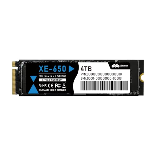 LinkMore XE-650 PCIe 4.0 NVMe SSD 4TB M.2 2280 �����^�X�g���[�W �Ǎ��ő�7200MB/s