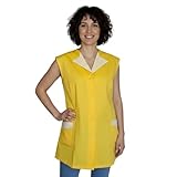 Arbeitskittel für Damen, Arbeitskittel für Arbeiter, Maestra, Reinigungsunternehmen, Schürze für Obst, Gastronomie, gelb, L
