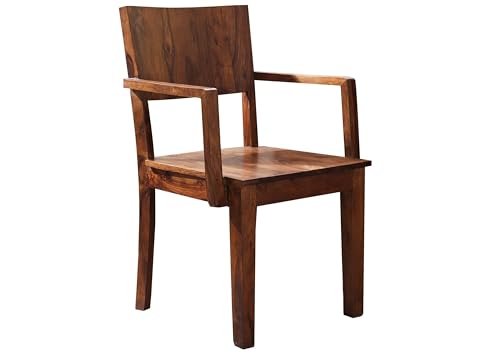 MASSIVMOEBEL24.DE Armlehnstuhl Sheesham 51x50x90 Life Honey lackiert Metro Life #168