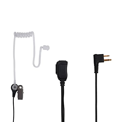 Auriculares de tubo acústico de 2 pines compatibles con Motorola CP200d en pack de 10 unidades 2