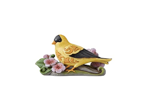 Enesco Jim Shore Heartwood Creek Goldfinch Bird Figurine, 3.5 Inch, Multicolor