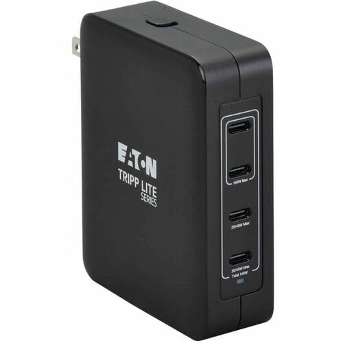 Eaton Tripp Lite Series 145W 4-Port USB C Charging Hub, Desktop Charger Multi-Port for All Devices, Power Delivery (PD) 3.1, Compatible with Laptop, iPhone, Galaxy, and More (U280-W04-145C4G)