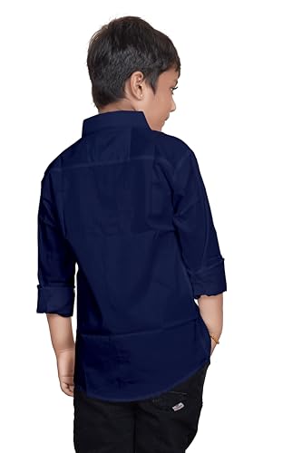 Image of Sky Pearl Boys Spread Collar Casual Full Sleeve Shirt