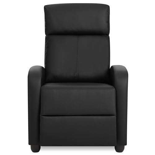 Sillón reclinable tapizado color negro miniatura 4