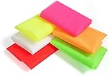 NEON FARBEN: Leuchtende fluoreszierende NEON Farben auch bei Tageslicht: Neon-grün, Neon-pink, Neon-orange, Neon-gelb sowie UV-aktiver weißer und roter Tüll-Stoff