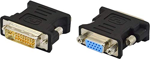 ADWITS Adaptateur DVI vers VGA, [Lot de 2] Convertisseur DVI 24+5 Broches (DVI-I) mâle vers VGA Femelle Convertisseur pour Ordinateur PC Carte hôte Graphique Sortie DVI vers VGA Cover