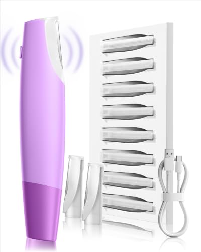 Sonic Dermaplaning Tool for Women Face, Dermaplane Razor Set w/8 ...
