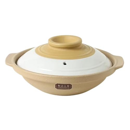 Eleeonora Cazuela De CeráMica Japonesa,CeráMica Tradicional para Olla Caliente Y Guiso,Cazuela Resistente Caliente con Tapas Japonesa,FáCil De Usar,Apto para Sopas Y Guisos
