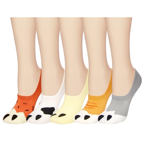 Image of Benefeet Sox Funny No Show Socks Womens Girls Fun Animals Novelty Low Cut Socks Cute Crazy Sock Non Slip Christmas Gifts
