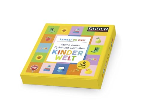 Duden 12+ Kennst du das? Meine bunte Spiel-und-Lernbox: Kinderwelt: 9 Mini-Bücher in einer Box (DUDEN Pappbilderbücher Kennst Du das?, Band 23)