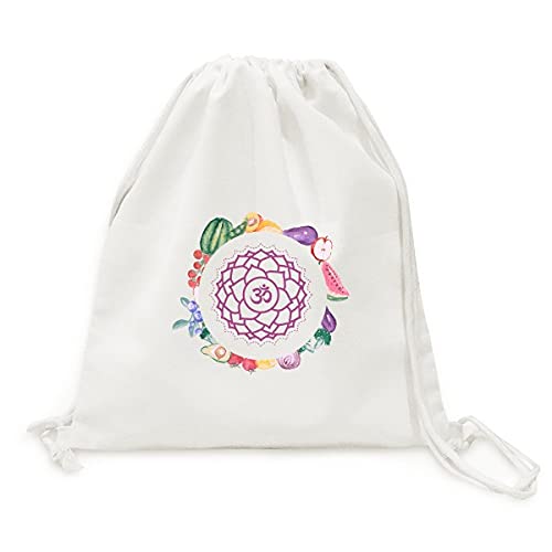 Sac en tissu pliable bouddhisme sanskrit pour fruits et légumes
