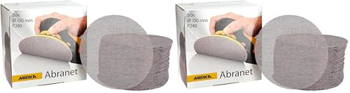 Mirka Disque abranet ø 150 mm ponçage net grain 240 anti-encrassement lot de 2