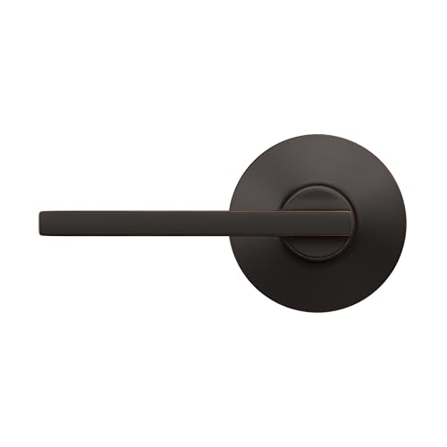 Image of SCHLAGE Latitude Hall /Closet Passage Door Handle, Reversible, Aged Bronze | Hall or closet lever door handle with no lock, Easy to install, Certified durability, Universal fit
