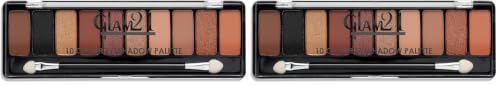 Image of Glam21 Get Smoky 10 Color Eyeshadow Palette |Long-Lasting | Smudge Free | Long Wearing And Easily Blendable Eye Makeup Palette Matte, Shimmery And Metallic Finish (Pack of 2)