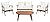 SAFAVIEH Outdoor Collection Deacon Natural/Beige Cushion with Black Piping 4-Piece Conversation Patio Set