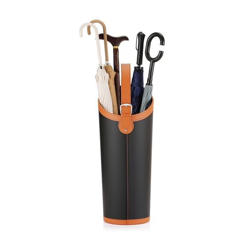 Porte-parapluies moderne en cuir chic pour une entrée soignée