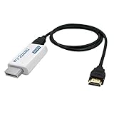 Klein in der Gr？？e: Der Wii-zu-HDMI-Adapter mit einer Gr？？e von 4 x 3 x 1,5 cm, so klein wie ein Zippo, ist klein, aber leistungsstark. Es belegt keinen Platz auf Ihrem Tisch, wenn Sie die Rückseite der Wii anschlie？en. Keine Kabelsalat mehr, nur ein Kabel.