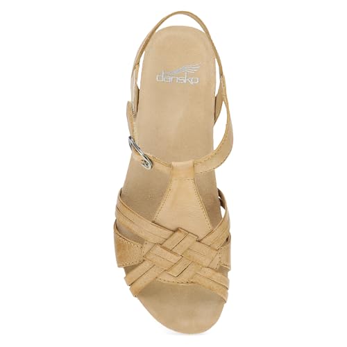 Dansko Tia Fisherman Wedge Sandal for Women - Contoured Footbed for All-Day Comfort and Support – Adjustable Hook & Loop Straps with Buckle Detail2