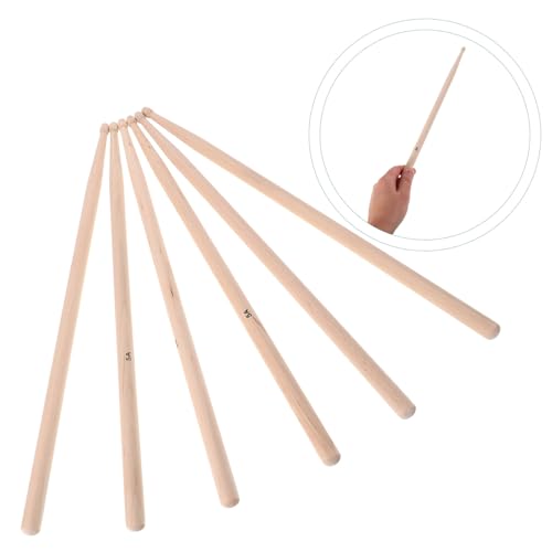 Baquetas Toddmomy de madera de arce, 3 pares, para práctica de batería, adecuadas para baterías electrónicas, kits de batería y jazz, desde principiantes hasta profesionales miniatura 7