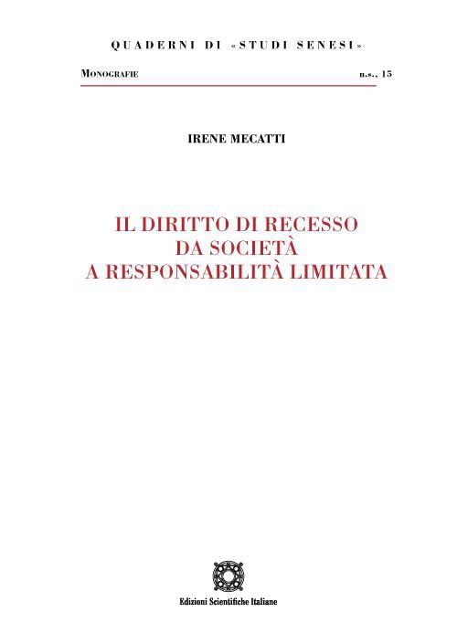 Diritto di recesso da società a responsabilità limitata