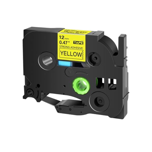 �^�b�N�A�N�����S�����~�l�[�g�e�[�v TZ TZE-S231 S631 S131 ���n�ɔ� 6-24 �~�����[�g�����x���v�����^�ƌ݊���(Black on Yellow)