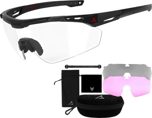 ACE Schakal SKL-1 Schutzbrille - Outdoor-Brille, Schießbrille & Sportbrille - taktisch und sportlich - mit 3 versch. Scheiben