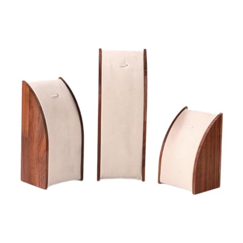 Expositor de joyas de madera natural para pendientes elegantes 4
