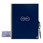 Rocketbook Reusable Digital Notebook - Smart Notepad A4 Blue - Wirebound Note Book To Do List Pad, Dotted Paper with Frixion Erasable Pen and Wipe, Office Gadget App Reduce Paper Waste